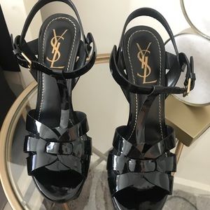Saint Laurent YSL Tribute Platform Sandals